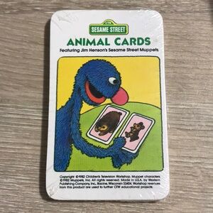 1982 Factory Sealed Vintage Sesame Street Muppets Animal Card Game